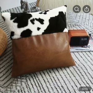 Cow print pillow cover 18x18